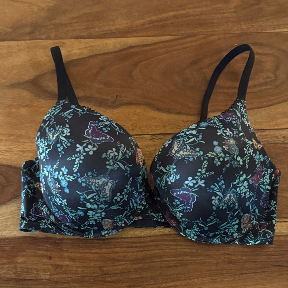 Victoria's Secret Black Floral Bra